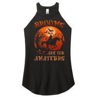 Brooms Are For Amateurs Witch Riding Horse Halloween Wo Women's Perfect Tri Rocker Tank