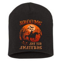 Brooms Are For Amateurs Witch Riding Horse Halloween Wo Short Acrylic Beanie