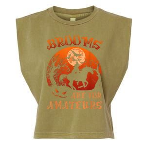 Brooms Are For Amateurs Witch Riding Horse Halloween Wo Garment-Dyed Women's Muscle Tee