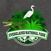 Bird And Florida Alligator Of Everglades National Park Vector Backpack