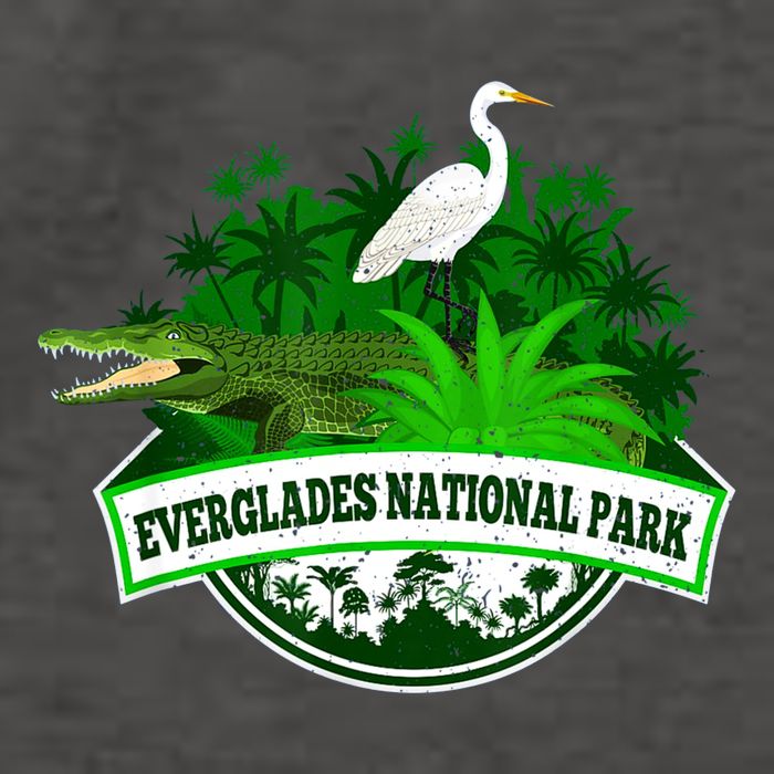 Bird And Florida Alligator Of Everglades National Park Vector Backpack