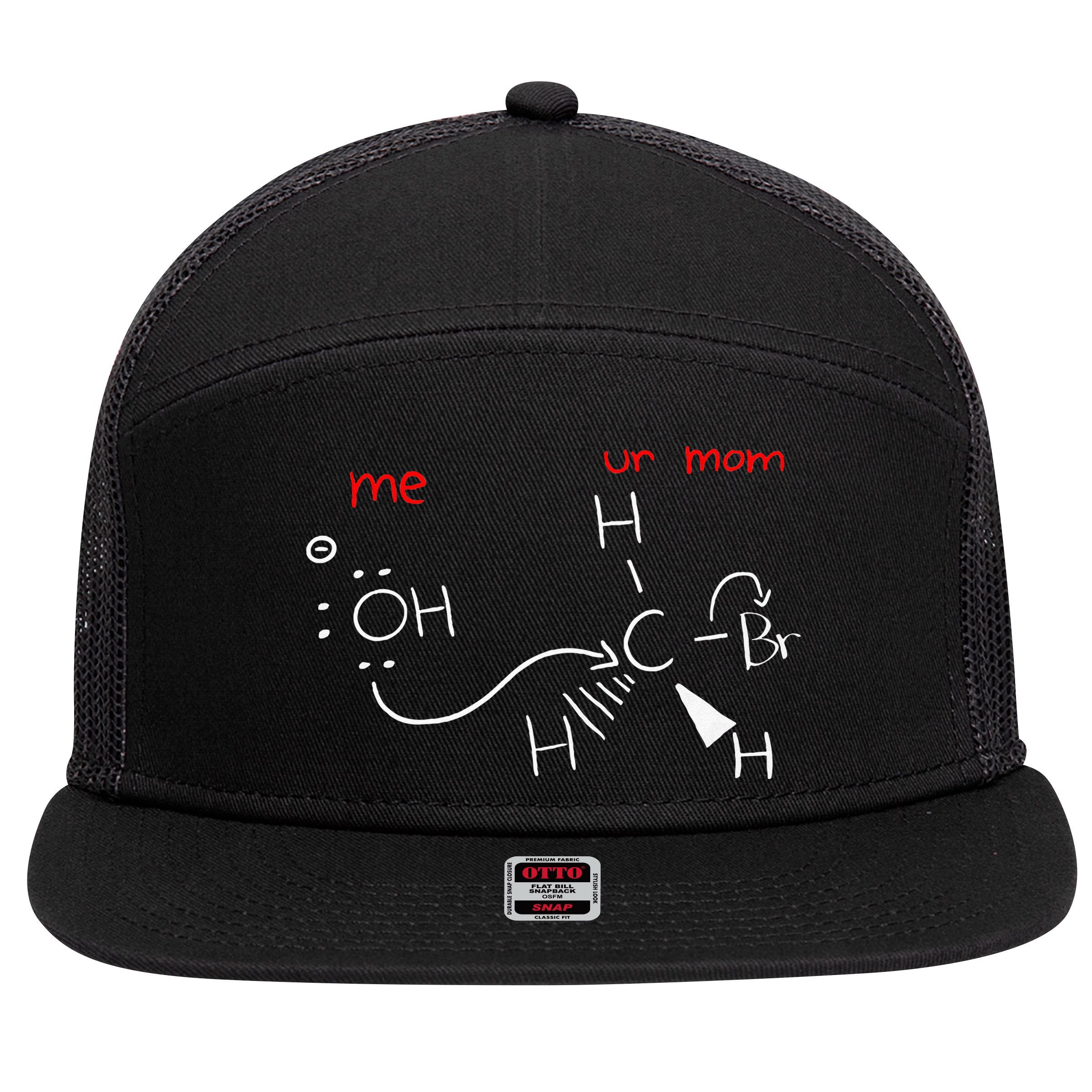 Backside Attack Funny Chemistry 7 Panel Mesh Trucker Snapback Hat