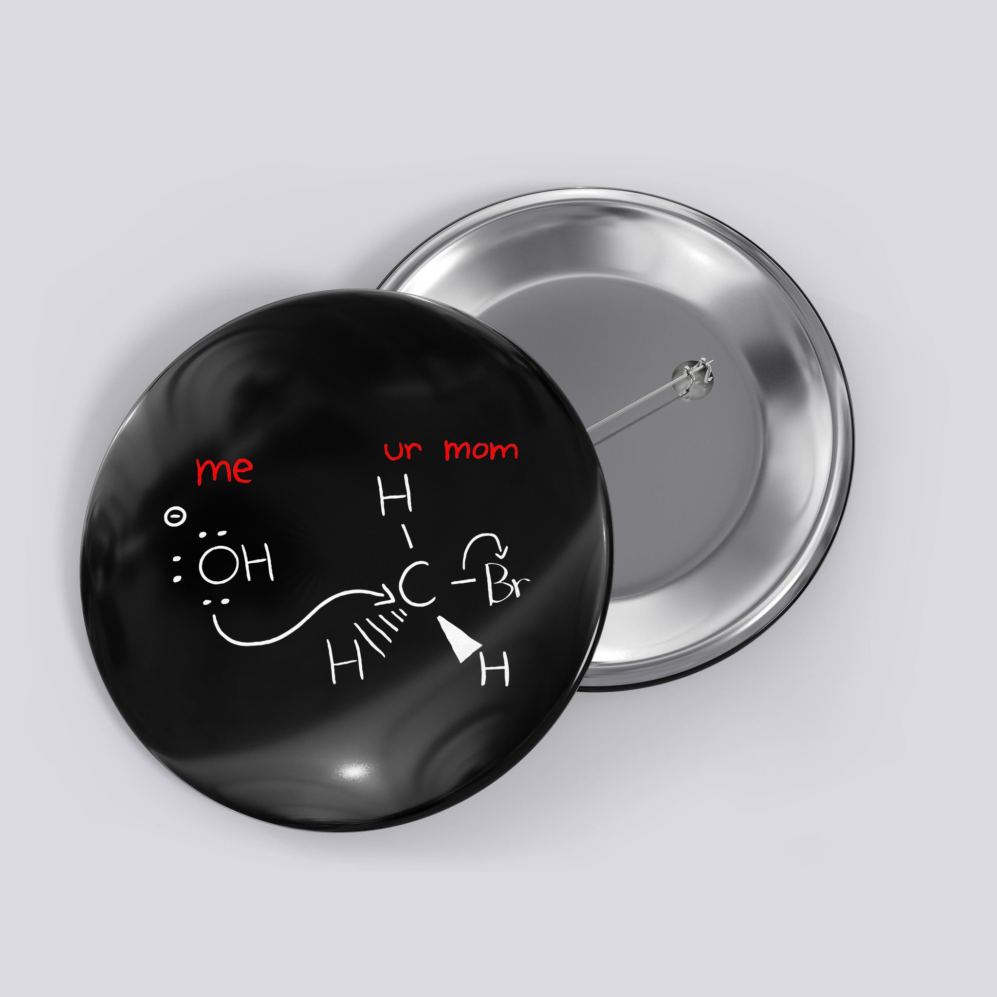 Backside Attack Funny Chemistry Button