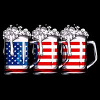 Beer American Flag 4th Of July Merica Drinking Usa Stripe Pom Pom Beanie