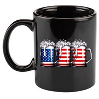 Beer American Flag 4th Of July Merica Drinking Usa 11oz C Handle Ceramic Mug