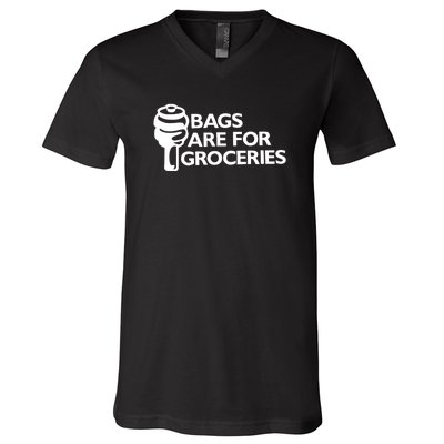 Bags Are For Groceries Funny Car Tuning V-Neck T-Shirt