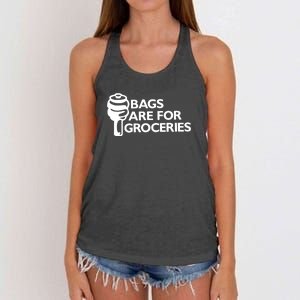 Bags Are For Groceries Funny Car Tuning Women's Knotted Racerback Tank