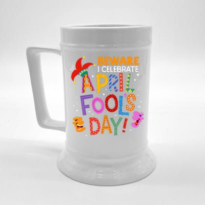 Beware April Fool's Day April 1st Funny Gift Idea Trending Beer Stein