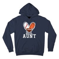 Ball Aunt Funny Baseball Football Basketball Aunt Hoodie