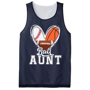 Ball Aunt Funny Baseball Football Basketball Aunt Mesh Reversible Basketball Jersey Tank