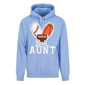 Ball Aunt Funny Baseball Football Basketball Aunt Unisex Surf Hoodie