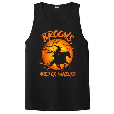 Brooms Are For Amateurs Witch Riding Horse Halloween PosiCharge Competitor Tank