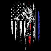 Baseball American Flag Pitcher Usa Pitching 4th Of July Gift Cooling Performance Crew T-Shirt