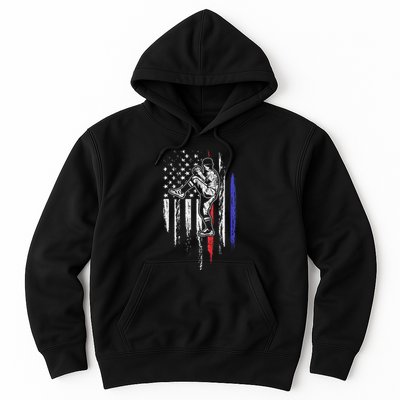 Baseball American Flag Pitcher Usa Pitching 4th Of July Gift Hoodie