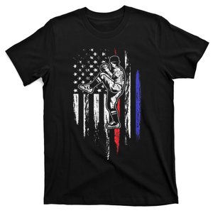 Baseball American Flag Pitcher Usa Pitching 4th Of July Gift T-Shirt