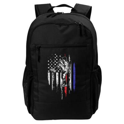 Baseball American Flag Pitcher Usa Pitching 4th Of July Gift Backpack