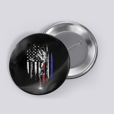 Baseball American Flag Pitcher Usa Pitching 4th Of July Gift Button