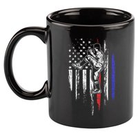 Baseball American Flag Pitcher Usa Pitching 4th Of July Gift 11oz C Handle Ceramic Mug