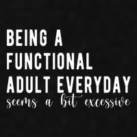 Being A Functional Adult Everyday Seems A Bit Excessive Funny Ladies PosiCharge Tri-Blend Wicking Tank