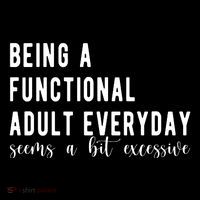 Being A Functional Adult Everyday Seems A Bit Excessive Funny Wool Snapback Cap