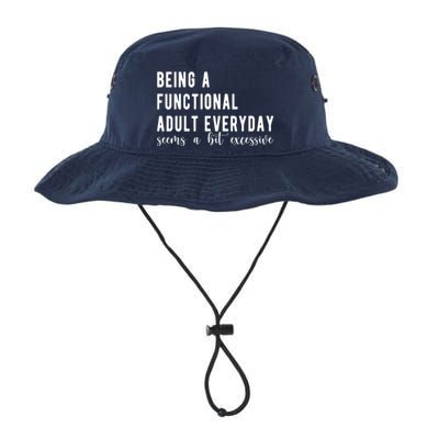 Being A Functional Adult Everyday Seems A Bit Excessive Funny Bucket Hat