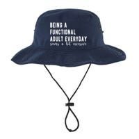 Being A Functional Adult Everyday Seems A Bit Excessive Funny Bucket Hat