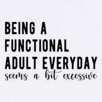 Being A Functional Adult Everyday Seems A Bit Excessive Funny Garment-Dyed Sweatshirt