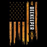 Beekeeping American Flag Honeycomb Honey Bees Drawstring Bag
