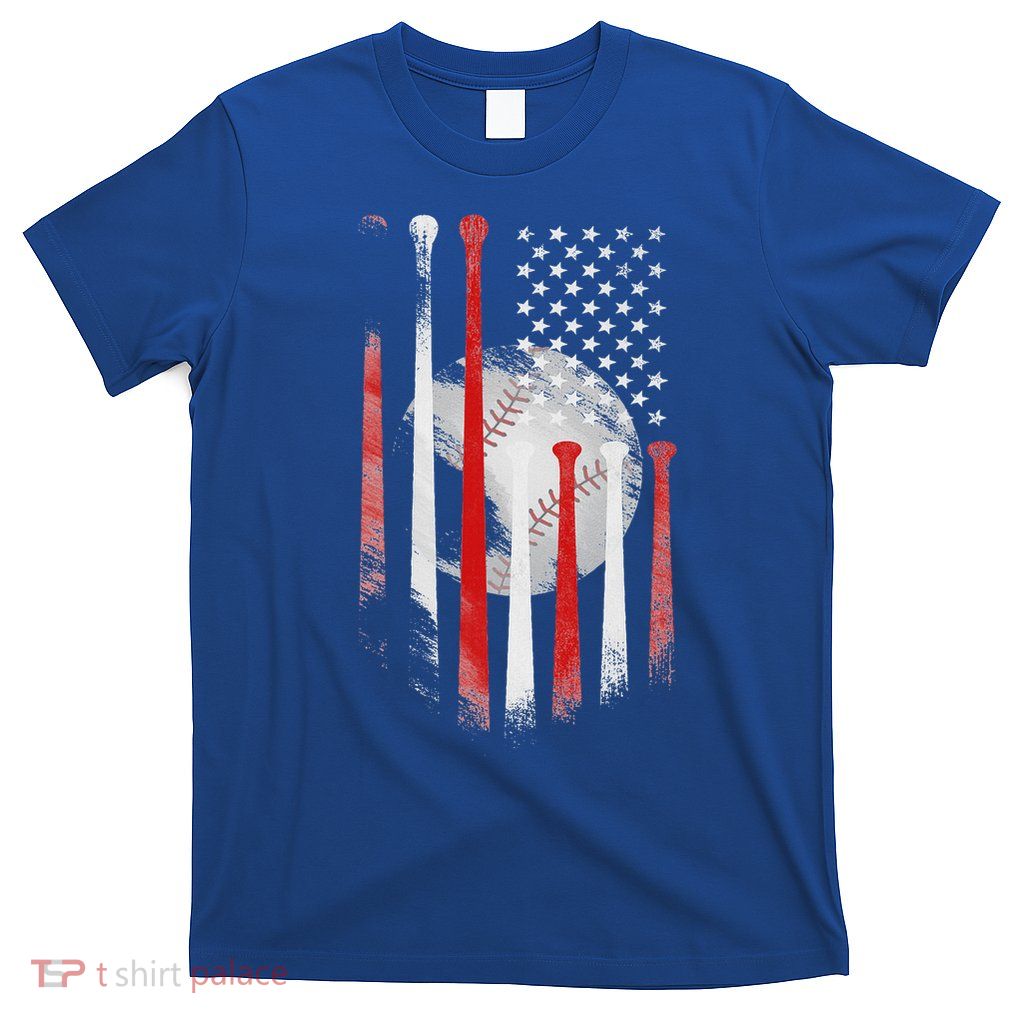 Baseball American Flag T-Shirt