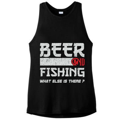 Beer And Fishing What Else Is There Funny Fishing Meme Ladies PosiCharge Tri-Blend Wicking Tank