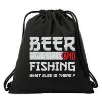 Beer And Fishing What Else Is There Funny Fishing Meme Drawstring Bag