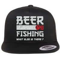 Beer And Fishing What Else Is There Funny Fishing Meme Flatbill Hat