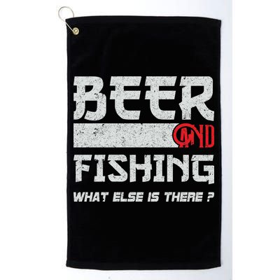 Beer And Fishing What Else Is There Funny Fishing Meme Golf Towel