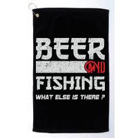 Beer And Fishing What Else Is There Funny Fishing Meme Golf Towel