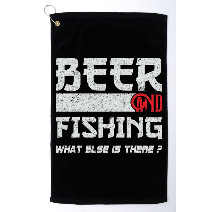 Beer And Fishing What Else Is There Funny Fishing Meme Golf Towel
