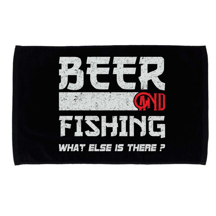 Beer And Fishing What Else Is There Funny Fishing Meme Microfiber Hand Towel
