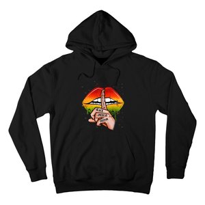 Black American Freedom Sexy Lips Juneteenth Day Gift African Pride Hoodie