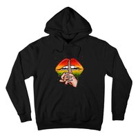 Black American Freedom Sexy Lips Juneteenth Day Gift African Pride Hoodie