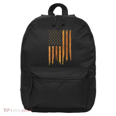 Beekeeping American Flag Honeycomb Honey Bees Beekeeper 16 in Basic Backpack