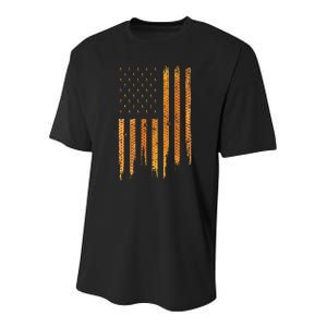 Beekeeping American Flag Honeycomb Honey Bees Beekeeper Youth Performance Sprint T-Shirt