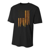 Beekeeping American Flag Honeycomb Honey Bees Beekeeper Youth Performance Sprint T-Shirt