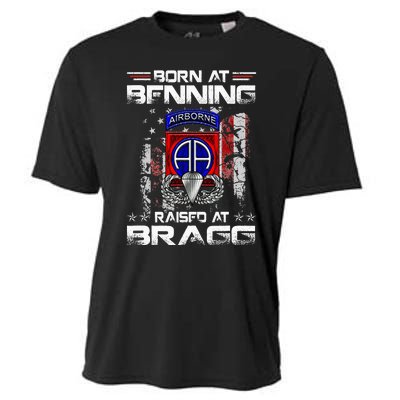 Born At Ft Benning Raised Fort Bragg Airborne Veterans Day Cooling Performance Crew T-Shirt