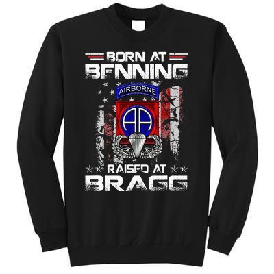 Born At Ft Benning Raised Fort Bragg Airborne Veterans Day Sweatshirt