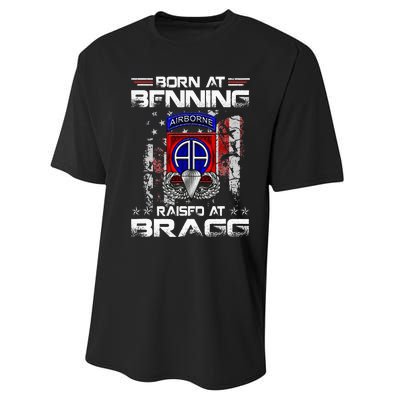 Born At Ft Benning Raised Fort Bragg Airborne Veterans Day Performance Sprint T-Shirt