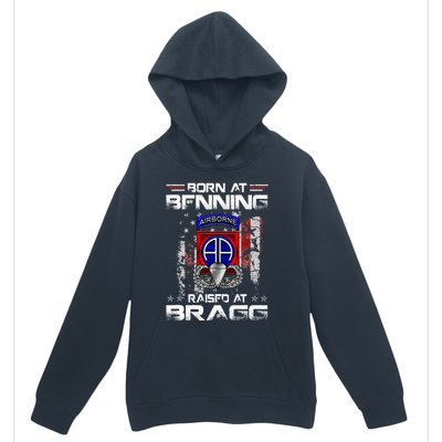 Born At Ft Benning Raised Fort Bragg Airborne Veterans Day Urban Pullover Hoodie