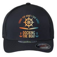 Boating Art For Women Boater Pontoon Boat Lover Flexfit Unipanel Trucker Cap