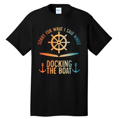 Boating Art For Women Boater Pontoon Boat Lover Tall T-Shirt