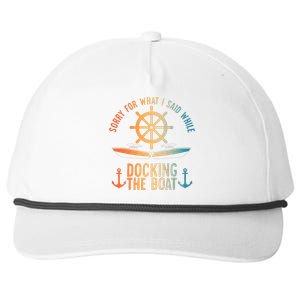 Boating Art For Women Boater Pontoon Boat Lover Snapback Five-Panel Rope Hat