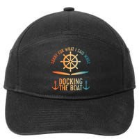 Boating Art For Women Boater Pontoon Boat Lover 7-Panel Snapback Hat