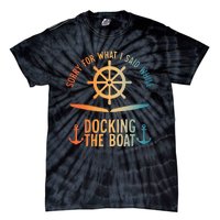 Boating Art For Women Boater Pontoon Boat Lover Tie-Dye T-Shirt